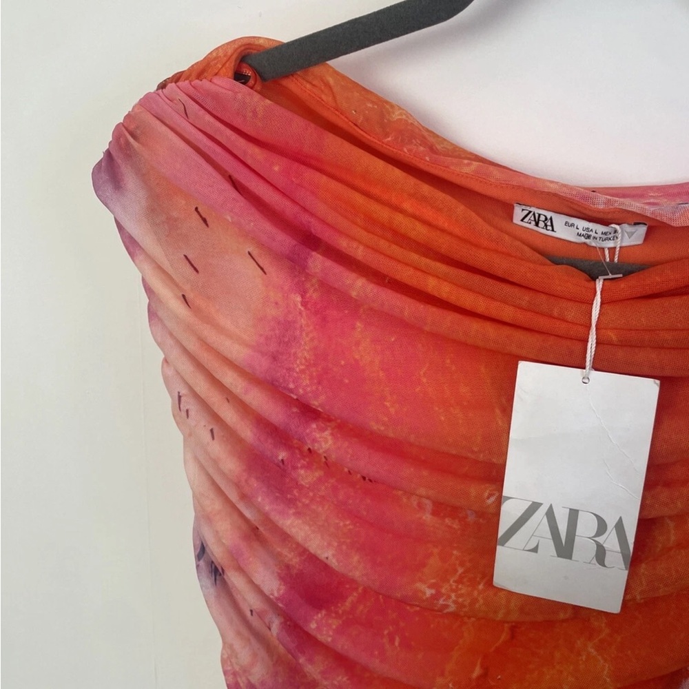 NWT Zara Women Tulle Mini Dress sz L